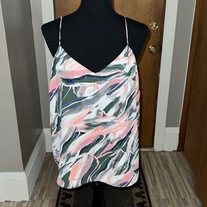 Nine West watercolor print vneck tank!